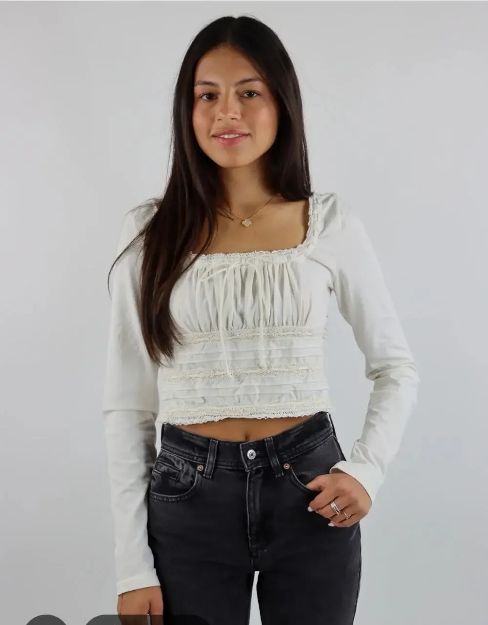 Free People Scarlett Smocked Long Sleeve size S NEW